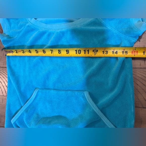 Girls Juicy Couture Zip Up Orange jacket & green & turquoise tops sz M bundle - Picture 5 of 13